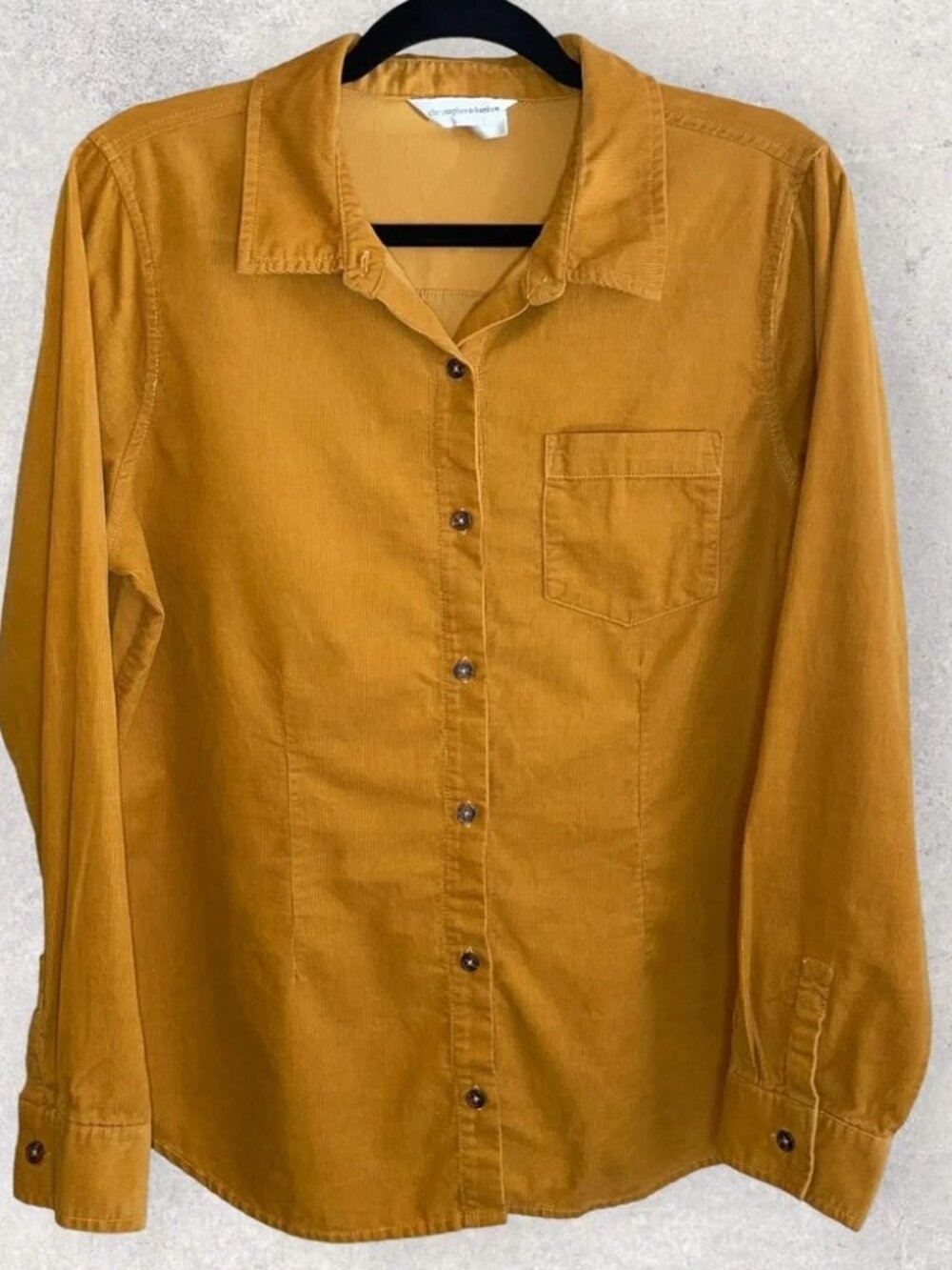 Christopher & Banks Corduroy Button Down Long Sleeve Shirt